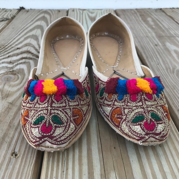 Khussa Shoe Traditional Sandal Jutti Handmade Embr - Picture 5 of 7